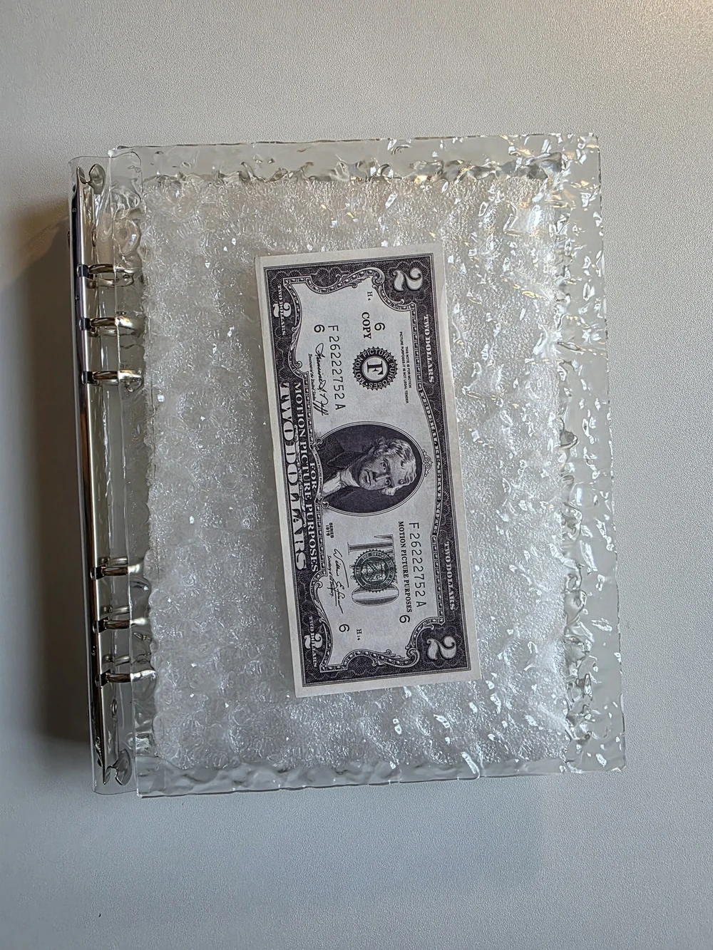A5 Clear Textured Acrylic 6-Ring Binder - Translucent